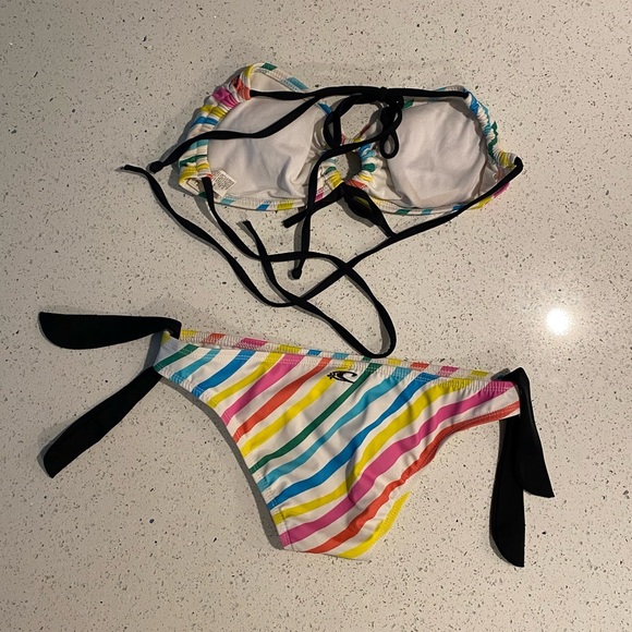 Colorful Striped Bikini Swim Set - Picture 3 of 3